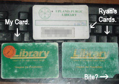 Our library cards.