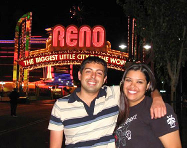 Chris and Sandy in Reno. Chris and Sandy in Reno.